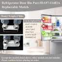 Upgraded DA97-11483A Refrigerator Door Bin Compatible with Samsung Refrigerator Left Lower Door Shelf RFG297HDRS, RFG298HDRS, RFG297HDBP, RFG297HDWP, RFG29PHDRS etc, Replace PS4176339 Door Shelf Bin