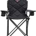SUNNYFEEL XXL Oversized Camping Chair Heavy Duty 800 LBS for Big Tall People Padded Portable Folding Quad Lawn Chairs with Armrest Cup Holder & Pocket for Outdoor/Travel/Picnic/Camp/Sports, 27 inches x 41 inches x 42 inches