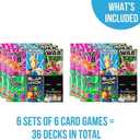 Regal Games Card Games for Kids - Go Fish, Crazy 8's, Old Maid, Slap Jack, Garbage Monsters, War - Simple & Fun Classic Family Table Game Sets (6 x 6)