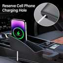 2 x 7F Short Car Organizers and Storage, Car Seat Gap Filler, Organiser Between Seat and Centre Console, Universal Car accessories, Fit SUV Truck Storage, Set of 2 - Black