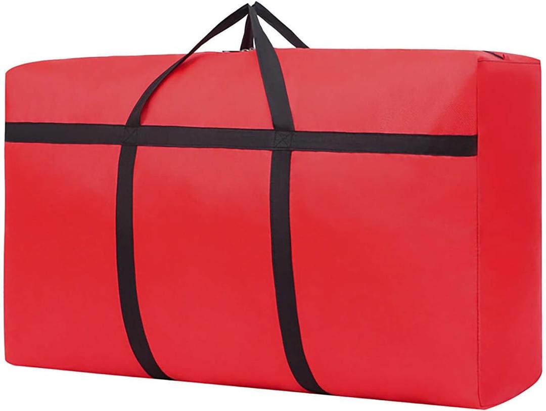 Small Christmas Tree Storage Bag for 4ft Artificial Disassembled Holiday Tree Heavy Duty Xmas Tree Storage Container with Reinforced Handles and Dual Zippers Waterproof Artificial Tree Saver Bag (Red)