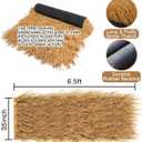 XLX TURF Artificial Thatch Grass for Tiki Bar Hawaiian Party Decorations - Fireproof Fake Hay Carpet for Country Cowboy Birthday Background - Duck Blind Grass Straw Roofing 35" x6.5'