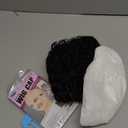 Short Curly Pixie Cut Wigs with Bangs Human Hair for Black Women Non Lace Full Machine Made Rose Net Cap Human Hair Pixie Wig Brazilian Virgin Glueless Bob Wig Human Hair Short Layered Wigs For Women (2#)