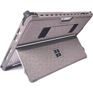 Case for 12.3" Microsoft Surface Pro 7+/7/6/5/4/LTE Protective Rugged Cover Case, with Stylus Pen Holder and Hand Strap, Compatible with Type Cover Keyboard, Light Gray