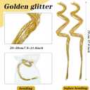 Glitter Curly Ting Ting Branches Christmas Branches Vase Filler Artificial Curly Twigs for Christmas Tree Garland Wreath Decoration, Craft Vases Home Garden Decoration (Gold, 80 Pieces)