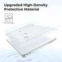 EooCoo for MacBook Neo Case 13 inch 2026 Model A3404 with A18 Pro Chip, Scratch Resistant Protective Hard Shell Case & Keyboard Cover & Screen Film & Type C, Crystal Clear