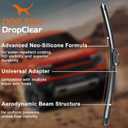 DOG TAIL Water Repellent Silicone Wiper Blades 24" 20" Set with Multiple Adapters and 2 Refills, Automotive Replacement Front Windshield Wiper Blades for My Car with Water Repellency Formula DropClear