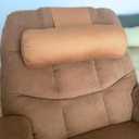 Recliner Pillow for Lumbar, Neck, and Cervical Support, Sleep, Couch, Office Chair, Headrest, Weighted, No Velcro Required (Brown)