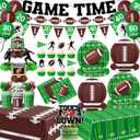 192Pcs Football Party Decorations - Football Themed Plates and Napkins Tablecloths Banner Sport Gameday Tailgate Tableware & Balloons Birthday Party Supplies