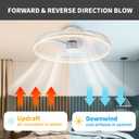 29in LED Ceiling Light with Fan, Ceiling Fan Lights 24 Levels Wind Speeds, Stepless Dimming Light, Modern Fan Lighting for Living Room, Dining Room, Bedroom, Office, 3000-5500K, 73CM