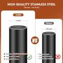 Sliding Door Security Bar, 17.1-51" Adjustable Lock Bar with Rubber Tips, 1.25" Thickened Metal for Sliding Window & Door, Black, Fortify Your Home Entry Points