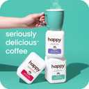 happy coffee light roast ground coffee, 12 oz., notes of cashew & elation, recyclable container, grown & harvested in Colombia, Brazil & Guatemala (EXP 06/03/26)