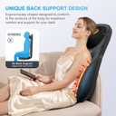 COMFIER Shiatsu Back Massager with Heat, Deep Kneading & Rolling Massage Chair Pad, Chair Massager for Office Home Use Mothers Day Gifts for Womem