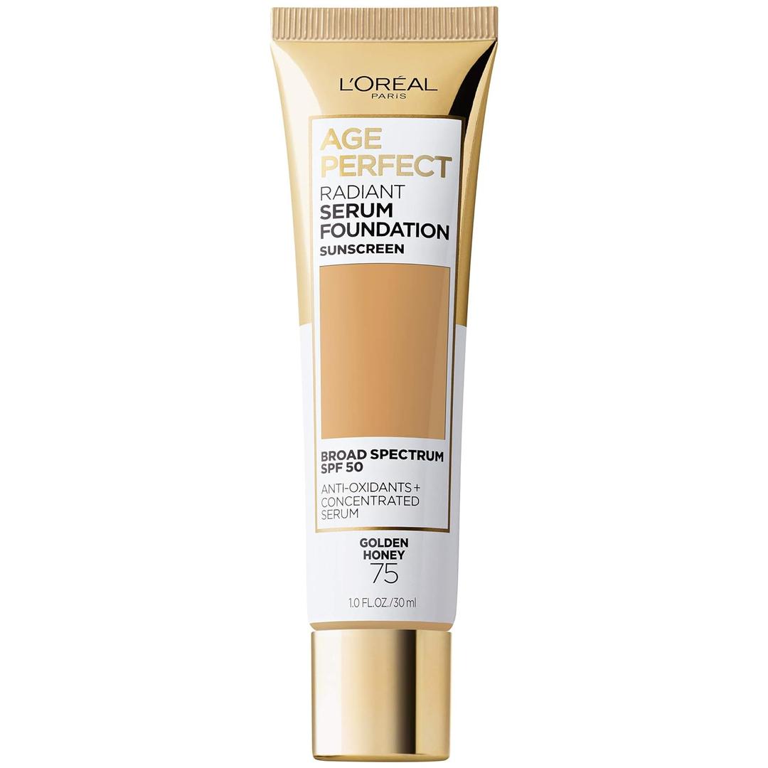 L'Oreal Paris Age Perfect Radiant Serum Foundation with SPF 50, Golden Honey, 1 Ounce