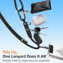 TORRAS Phone Lanyard with Hanging Loops, Adjustable Anti Theft Phone Strap Crossbody for iPhone 17 Pro Max,Skin-Friendly,2 Tabs, Universal Cell Phone Neck Lanyard for Daily & Outdoor Activities, Black, 20in - 35in