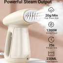 Bear Steamer for Clothes, Handheld Clothes Steamer,1300W Strong Power Garment Steamer with 230ml Tank,Fast Heat-up, Auto-Off, Steam Iron Fabric Wrinkle Remover with Brush for Home and Travel