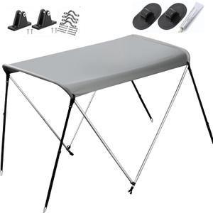 Bimini Tops for Boats,Boat Cover 2 Bow Sun Shade Canopy Accessories,Size 63 inch L X 44.5 inch W X 43.3 inch H,with 1 Inch Aluminum Frame,High Strength Oxford Cloth Boat Bimini Top
