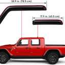 Lightronic Extra Durable Clip-on in-Channel Auto Vent Window Visor, Fits 2018-2025 Jeep Wrangler JL Unlimited (4-Door), 2020-2025 Jeep Gladiator, UV-Protect Rain Guard Wind Deflector, Smoke, 4-Pcs