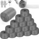 Steel Wool Mice Control,12 Pack 3.2" x120 FT Steel Wool & 1 Pack 5" x30 FT Wire Mesh, Medium Stainless Steel Wool Keep Mouse Away from Hole,Barrier and Gap Filler for Home Garden Kitchen Pipeline