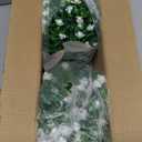 Artificial Flowers for Outdoors, Outdoor Faux Plants, 12 Bundles UV Resistant Realistic, Faux Flowers for Outdoor Planters, Spring Summer Home Garden Decoration, White