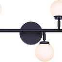 Horizon LED Track Light - 7-Light, 29W Integrated LED, 1600 Lumens, 3000K, Dimmable, 38" Wide, Black Finish, Modern Lighting for Kitchens, Studios
