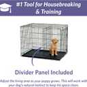 MidWest Homes for Pets 24-Inch iCrate for Small Breeds, 12-20 lbs, Single Door Folding Dog Crate with Divider Panel, Leak-Proof Tray & Secure Latch, Portable, Durable & Easy to Assemble