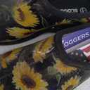 Sloggers Original Waterproof Rain and Garden Shoe for Women Outdoor Slip-On Garden Clog - Made in The USA with Premium Comfort Insole and Arch Support (7, Sunflower Print Black)