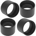 RTNLIT Metal Light Socket Shade Ring for Medium Base E26 E27 Ceramic Sockets, Lamp Shade Collar Rings with Thread Diameter 1-1/2 Inches (Black, Pack of 4)
