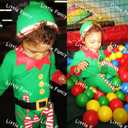 Little Fancy Baby Boys Girls Funny Elf Costume Christmas Romper (Green)