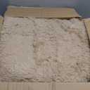 OLANLY Beige Round Rugs for Bedroom - Machine Washable, 8 ft Circle Area Rugs for Living Room, Soft and Fluffy Shaggy Carpet for Teen Girls and Boys, Nursery Rooms, Dorms, Home Decor Aesthetic