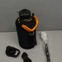 Insulated Water Bottle 64 oz, Triple Wall Vacuum Stainless Steel (Cold for 48 Hrs), Leak Proof & Non-BPA, Half Gallon Water Flask Jug with Paracord Handle & Straw Spout Lids (Indigo/Black)