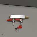 Kegerator Co2 Manifold, 2-Way Keg Co2 Splitter 5/16 Bard Fitting Co2 Gas Distributor Beer Keg Air Distributor Gas Manifold with Integrated Check Valves & Hose Clamps