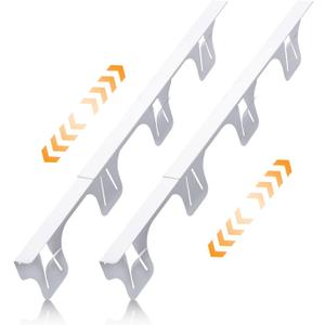 SZJHXIN Stove Gap Covers Stainless Steel, Adjustable 13.8-27.5 In(2 Pack), Heat Resistant, Gas Stove Side Gap Protector (White)