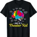 Mind Of A Theater Kid Brain Musical Theatre Gift For Nerd T-Shirt