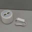 Drixo Ultrasonic Retainer Cleaner Machine, IPX6 Waterproof Dental Cleaning Pod, 3 Modes Denture Cleaner for Night Guard Mouth Guard Braces, 45kHz Denture Dome with UV Light, 200ML Tank, Arctic White