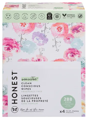 The Honest Company Wipes, Clean Conscious, Fragrance Free, 288 Wipes