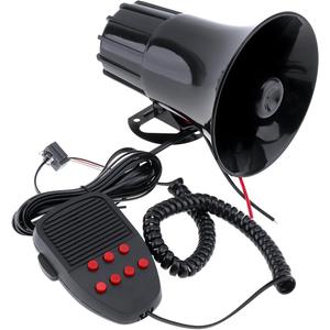 Wired Alarm Siren Horn, Car Siren Horn, 100W 12V 7 Sounds Car Truck Speaker Loud Siren Horn 105dB with MIC
