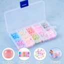 1500Pcs 4mm Lampwork Rondelle Seed Beads 20 Colors Pastel Crystal Pony Beads Bulk for Crafts DIY Friendship Bracelets Earring Beading Jewelry Making Supplies