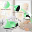 Zhehao 4 Pcs Mini Craft Iron Small Heat Press 3.39 x 2.36 x 2.56 Portable Heat Transfer Machine with Charging Base Accessories DIY Clothe Bead Patch Bag Hat Vinyl(Rose Red, Green, Blue, White)