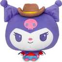 TeeTurtle Cloudheads Cowgirl Kuromi Plush - 8-Inch Amazon Exclusive Official Sanrio Stuffed Animal with Embroidered Details - Soft Cuddly Plush Toys for Kids, Teens, and Adults