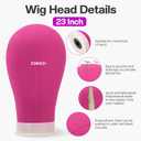 Neverland Beauty & Health Wig stand with Head,Wig Head Mannequin Head with Wig Stand Tripod,Manikin Canvas Head Set for Wigs Making Display with Wig caps,T Pins Set Bristle Brush(Red)