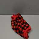 KYEESE Dog Pajamas Velvet Pets Onesie Comfy Pet Costume Soft Dogs Clothes Pet Jammies Red Buffalo Check Pet Pjs Stretchy Dog Pajamas for Small Dogs Warm Pets Outfit,L