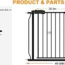 HOOEN 30" Tall Extra Wide Baby Gates for Doorways Stairs 48 to 53 Inch Long Large Pressure Mounted Dog Gates for The House Walk Through Gates Indoor Safety Child Gates for Kids or Pets