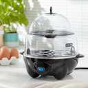 Dash Deluxe Egg Cooker - Boiler, Poacher & Steamer - Includes Measuring & Recipe Guide - Dishwasher Safe - BPA Free - Holds 12 Eggs, Black