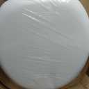 Mayfair Padded Toilet Seat, Cushioned Soft Vinyl over Wood Core Seat, Secure Hinges, Easy Clean, Made in USA, Round, White