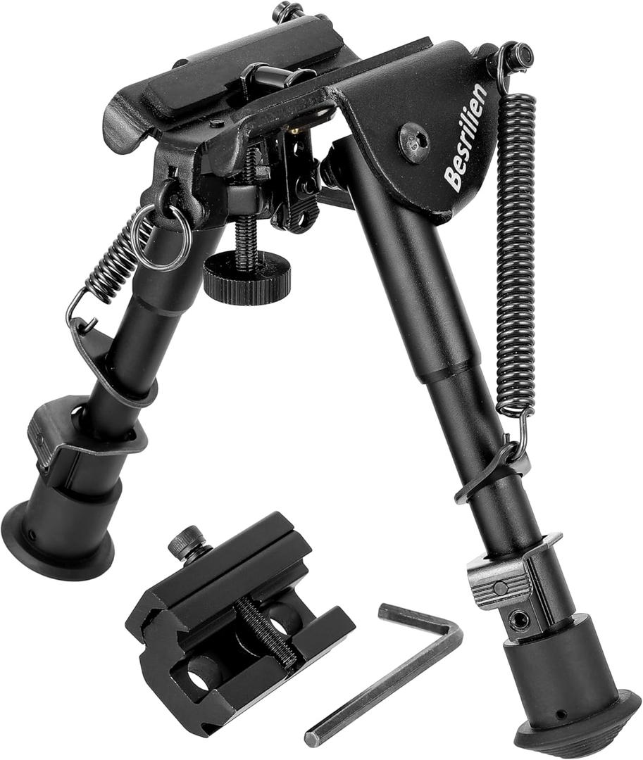 Besrilien Rifle Bipod with Picatinny Adapter Bipods for Rifles 6-9 Inches