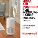 Honeywell HEPA Air Purifier for Home, 900Ft Rooms in 1 hour, Designer Series, Auto Mode, UltraQuiet Tech, Reduces Dust, Pollen, Pet Dander, Smoke, Odors, White, HPA830W
