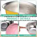 10 Pcs Stainless Steel Mixing Bowls 68 oz Metal Salad Bowls with Graduations Reusable Baking Food Containers Nesting Camping Bowl for Ice Cream, Salad, Soup, Baking, Sauces(2000ml)