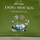 EXPAWLORER Dog Socks to Prevent Licking Paws with Grippers for Hardwood Floors Anti Slip, Glow-in-The-Dark Dog Cold Winter Shoes Booties Boots & Paw Protectors for Small Medium Large Senior Dogs M (Green)