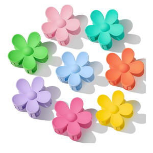 Flower Hair Clips 11PCS, Large Claw Clips for Women Girls Thick Thin Hair, Strong Hold Nonslip Big Dasiy Jaw Clamps Matte Hair Accessories 11 Colors